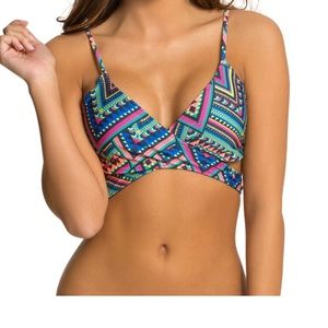 L Space Antigua Black Estella Two Piece Bikini Set Reversible